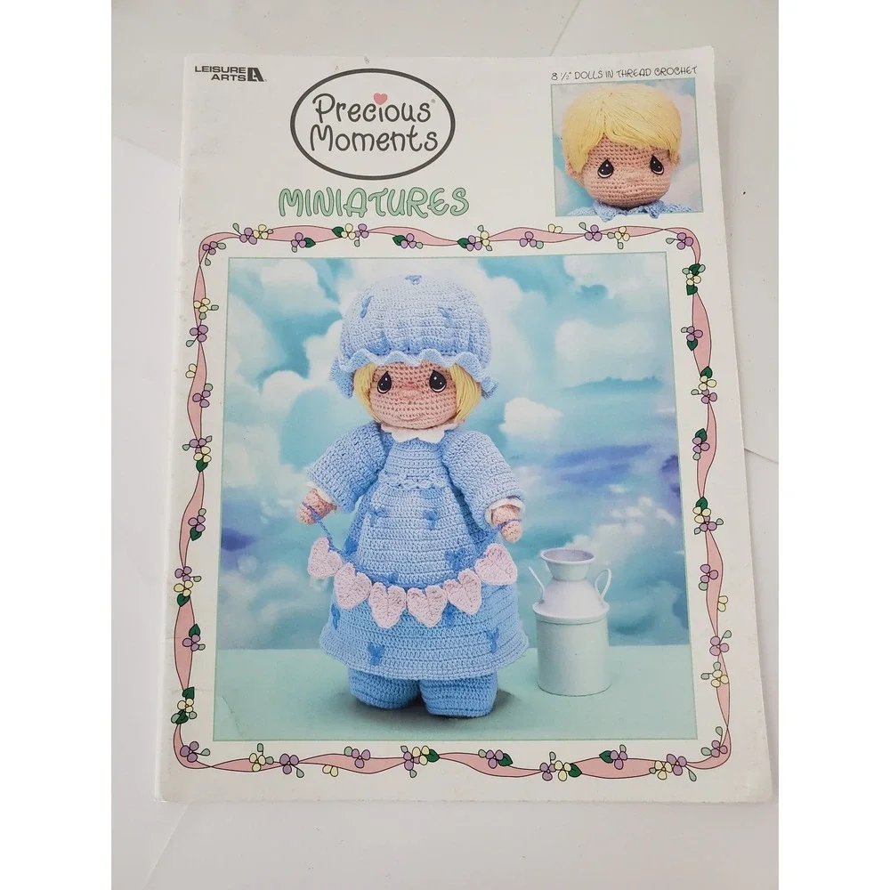 Precious Moments Miniatures Crochet Pattern Booklet Leisure Arts 3340 8.5
